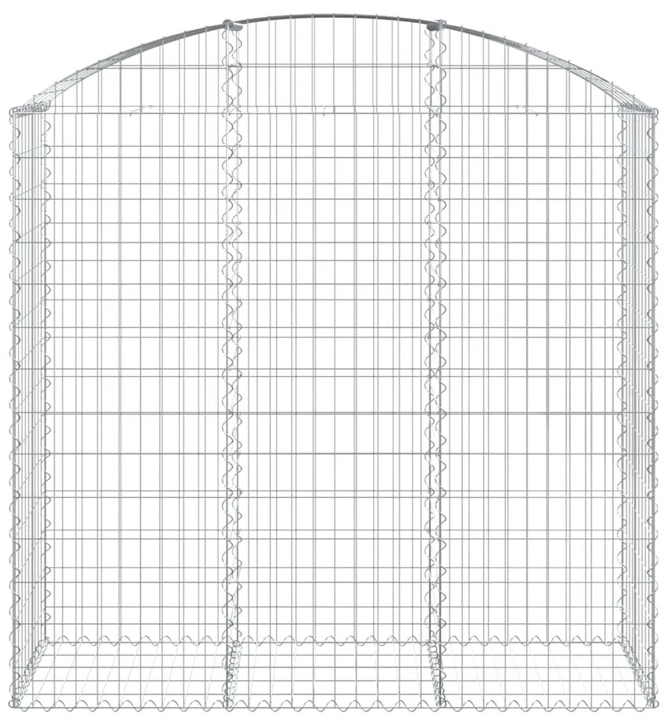 Cesto gabião arqueado 150x50x140/160 cm ferro galvanizado