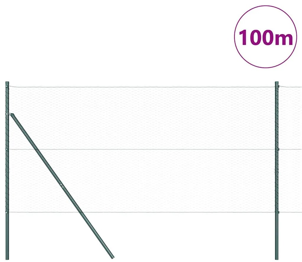Cerca Hexagonal vidaXL Cinza 1,2x100 m Aço