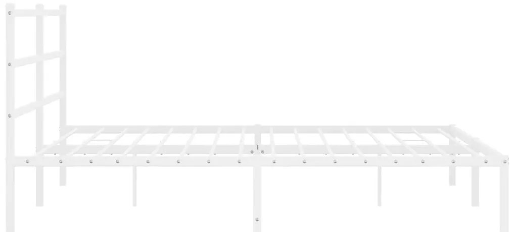 Estrutura de cama com cabeceira 180x200 cm metal branco