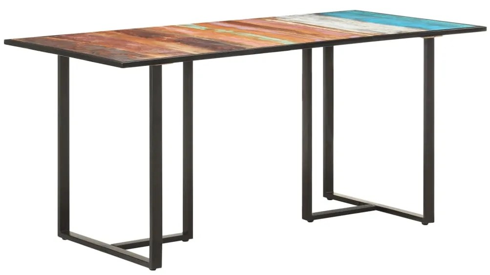 Mesa de jantar 160 cm madeira recuperada maciça