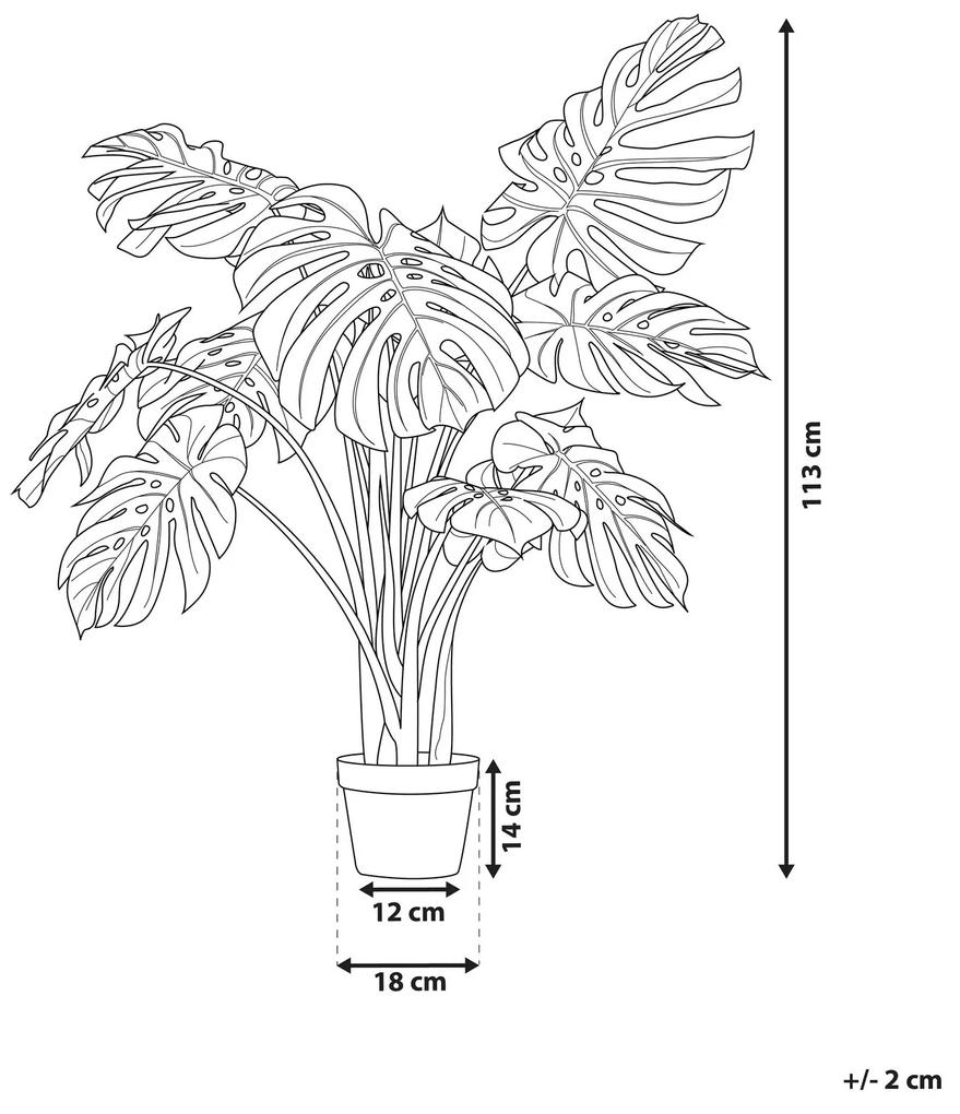 Planta artificial em vaso 113 cm MONSTERA PLANT Beliani