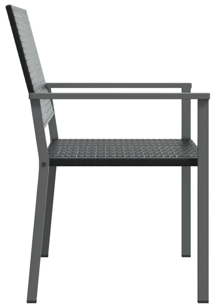 Cadeiras jardim 4 pcs 54x62,5x89 cm vime PE preto
