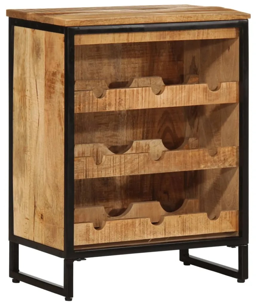 vidaXL Garrafeira para 9 garrafas 55x33x70 cm madeira mangueira maciça