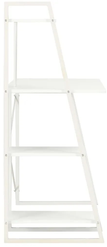 Secretária com unidade de prateleiras 102x50x117 cm branco