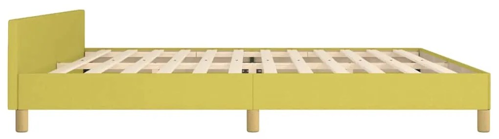 Estrutura de cama sem colchão 200x200 cm tecido verde