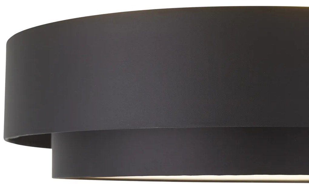 Plafon moderno preto 50cm 3-luzes - Steve