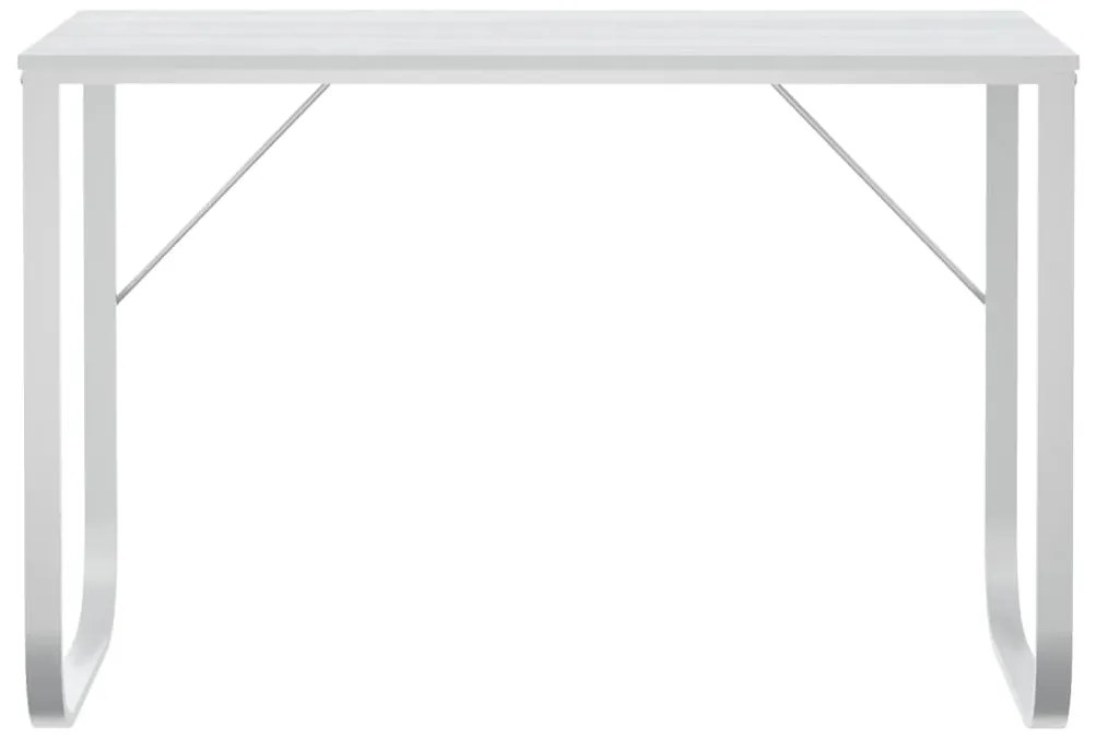 Secretária de computador 110x60x73 cm contraplacado branco