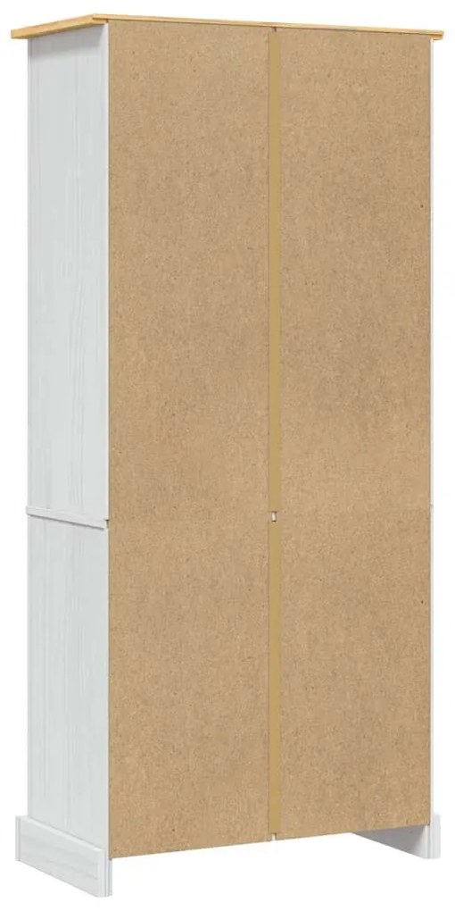 Guarda-louças Corona em pinho mexicano 80x40x170 cm branco