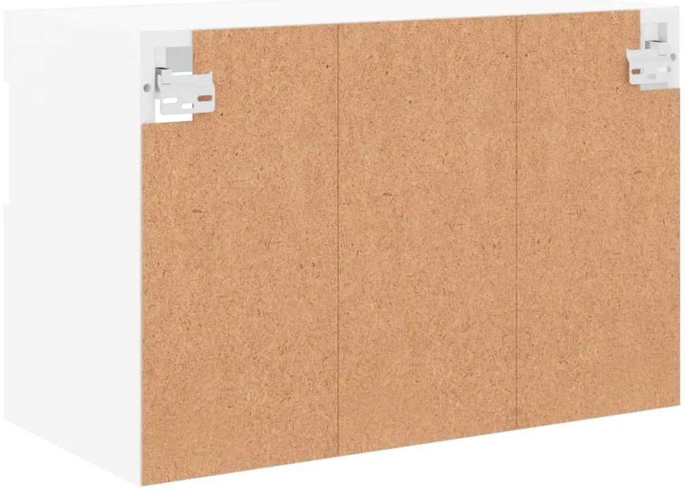 Móvel de parede para TV com luzes LED 60x30x40 cm branco