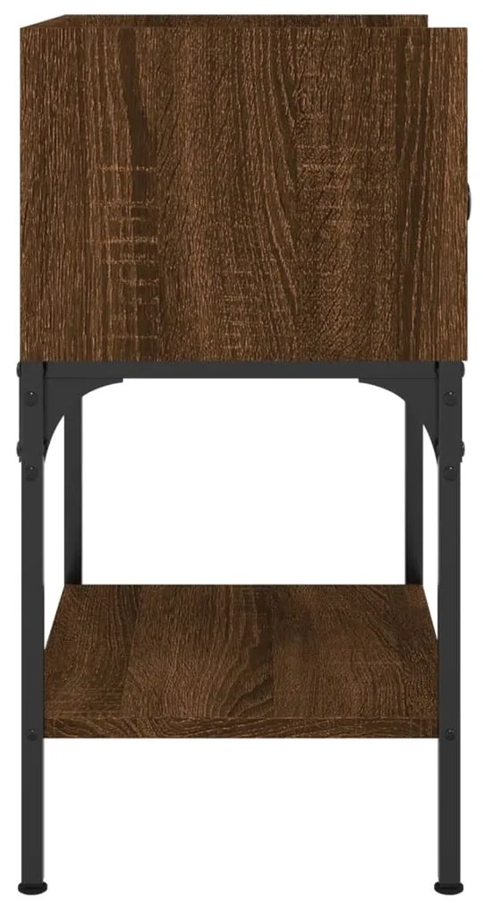 Mesas cabeceira 2pcs 40,5x31x60 deriv.madeira carvalho castanho