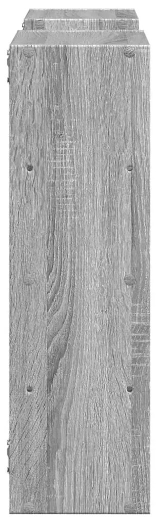 Prateleira parede 96x18x60 cm derivados madeira cinzento sonoma