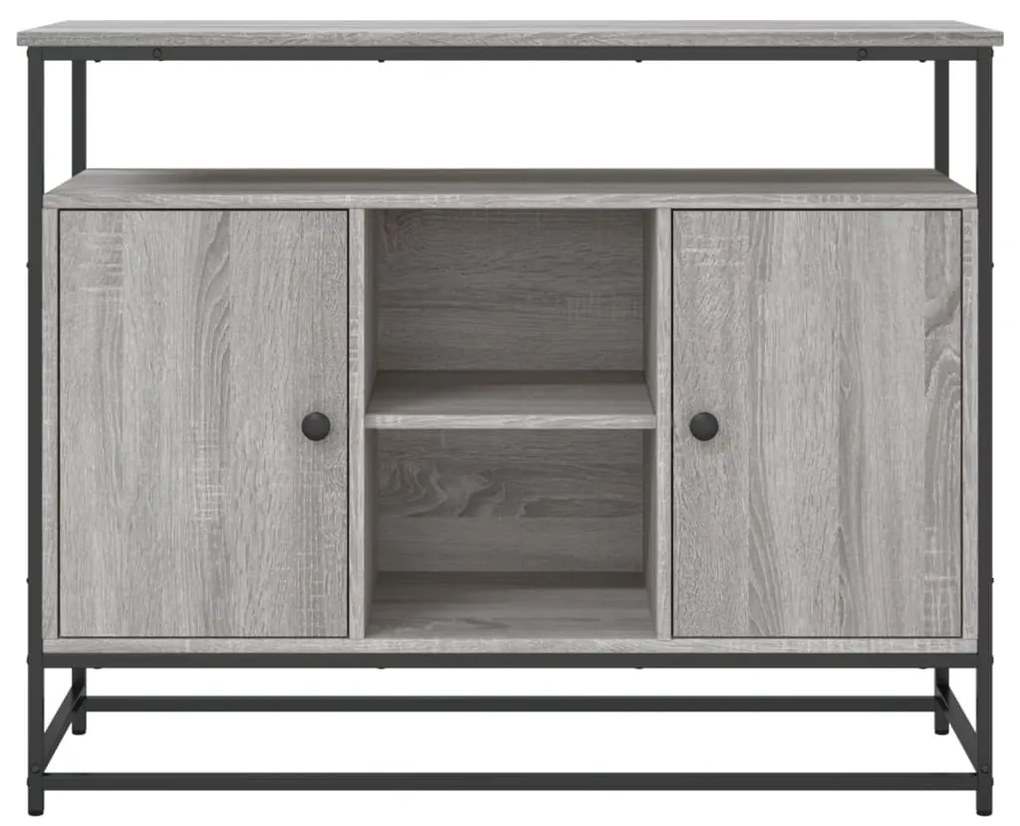 Aparador 100x35x80 cm derivados de madeira cinzento sonoma