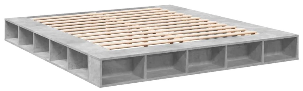 Estrutura de cama 180x200 cm derivados de madeira cinza cimento