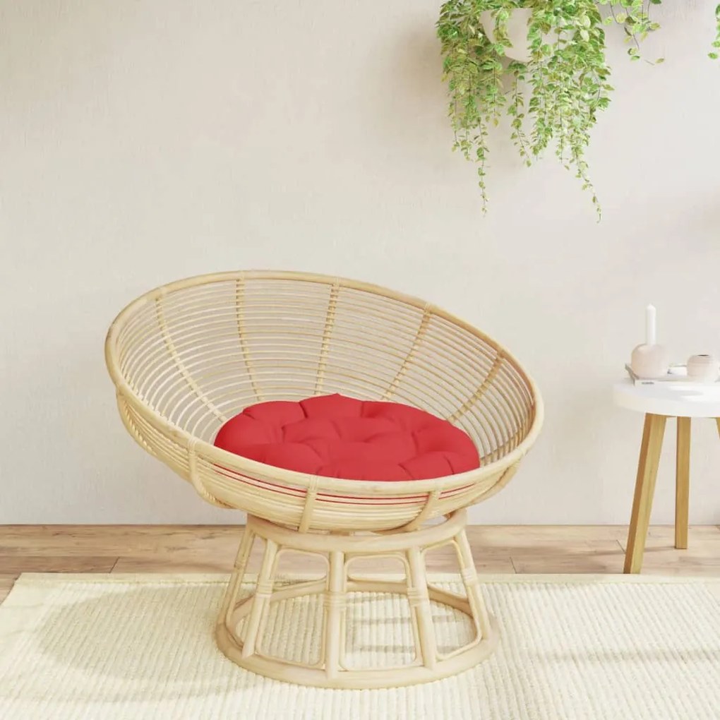 vidaXL Almofadão redondo Ø 60 x11 cm tecido oxford vermelho