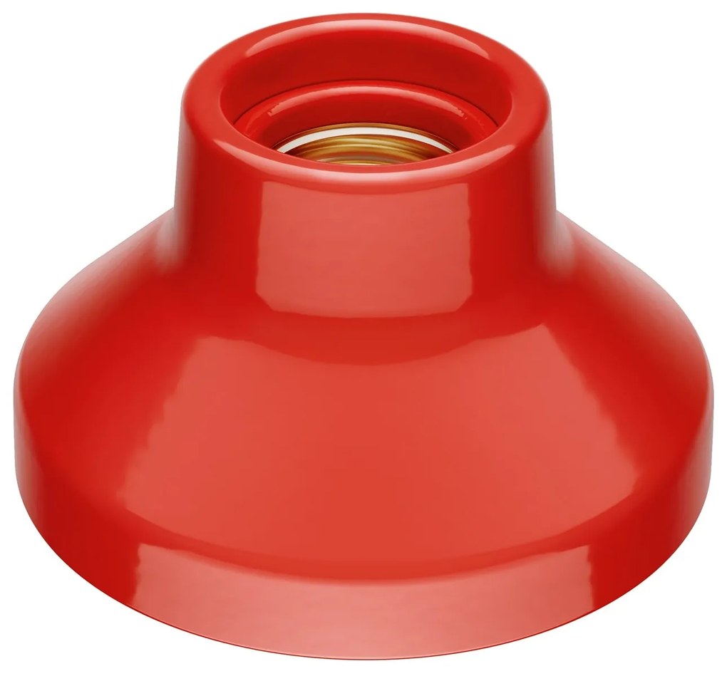 CASQUILHO CERÂMICO DE PAREDE OU TECTO Vermelho