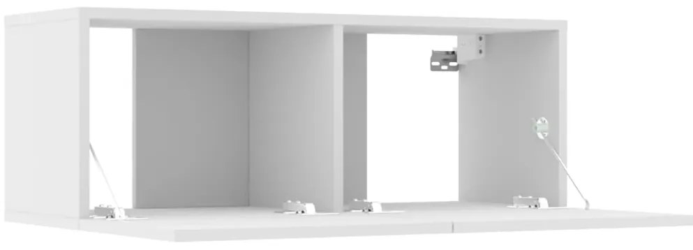 Conjunto móveis de TV 6 pcs madeira processada branco