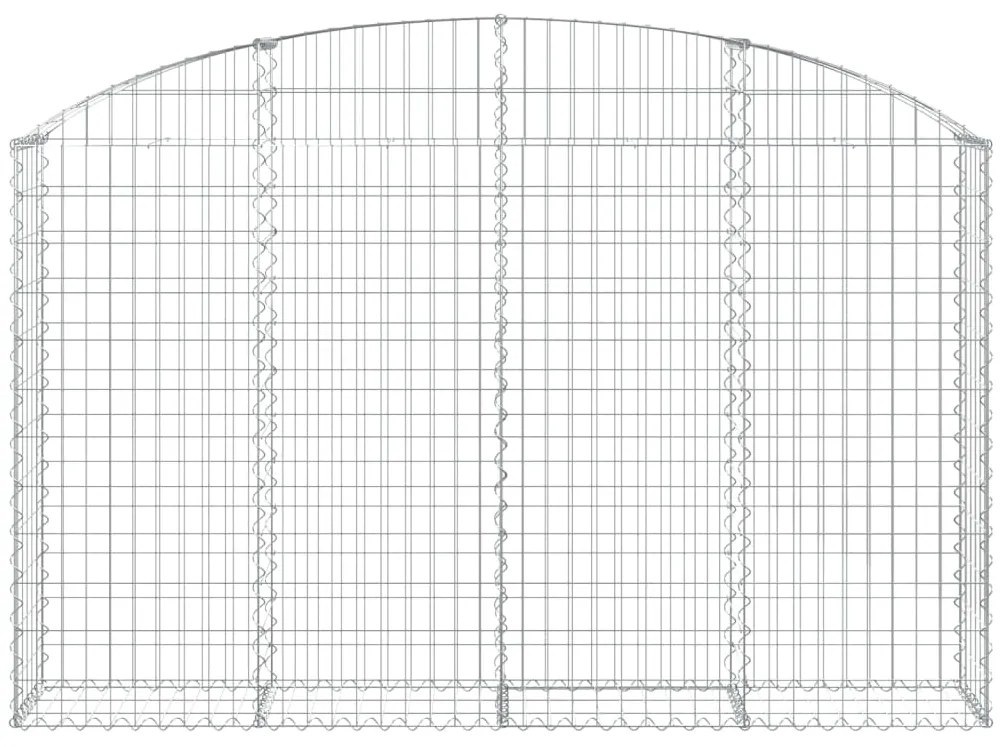 Cesto gabião arqueado 200x30x120/140 cm ferro galvanizado