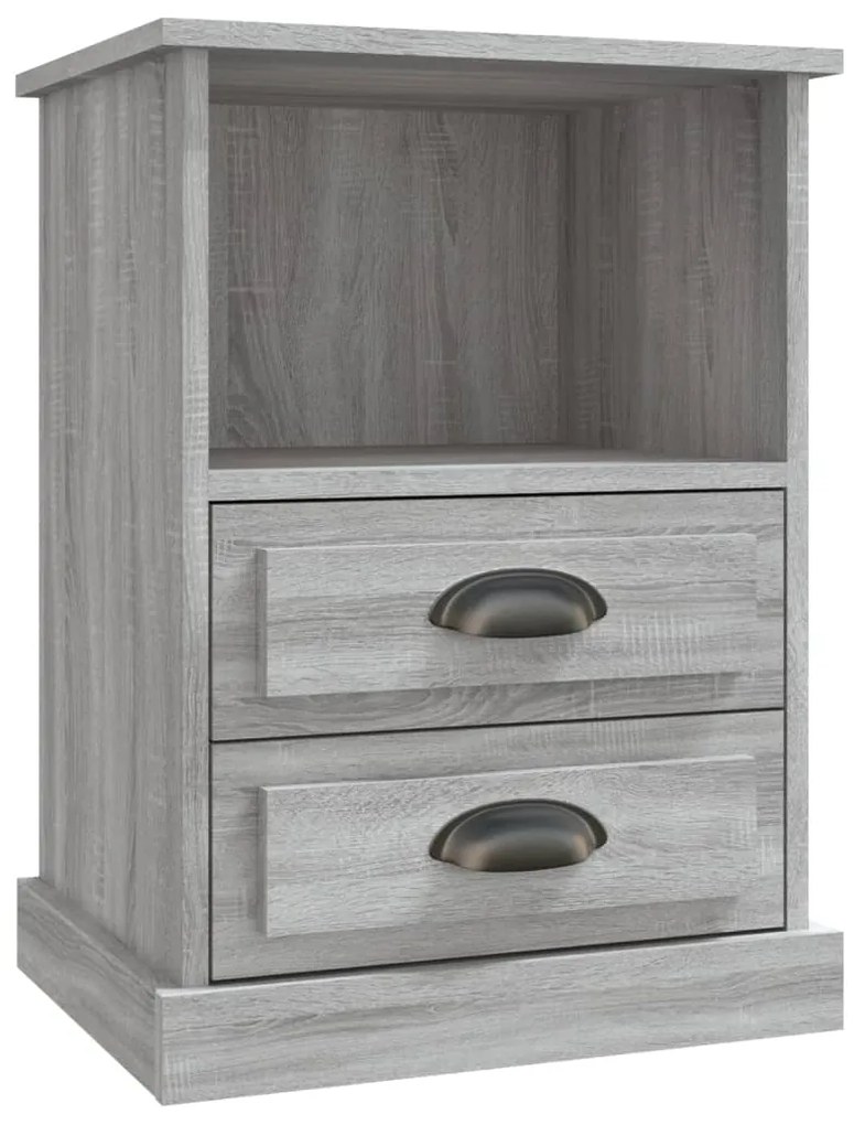 Mesas de cabeceira 2 pcs 43x36x60 cm cinzento sonoma