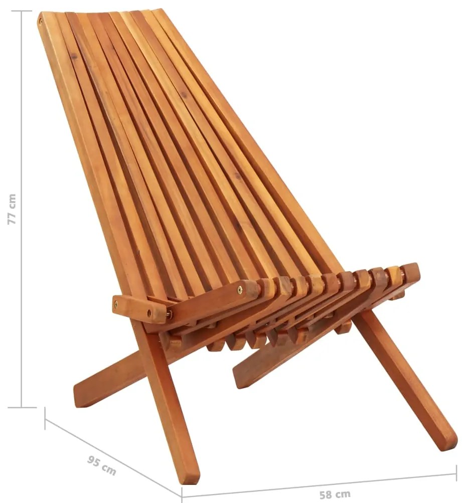 Cadeiras lounge de exterior dobráveis 2 pcs acácia maciça