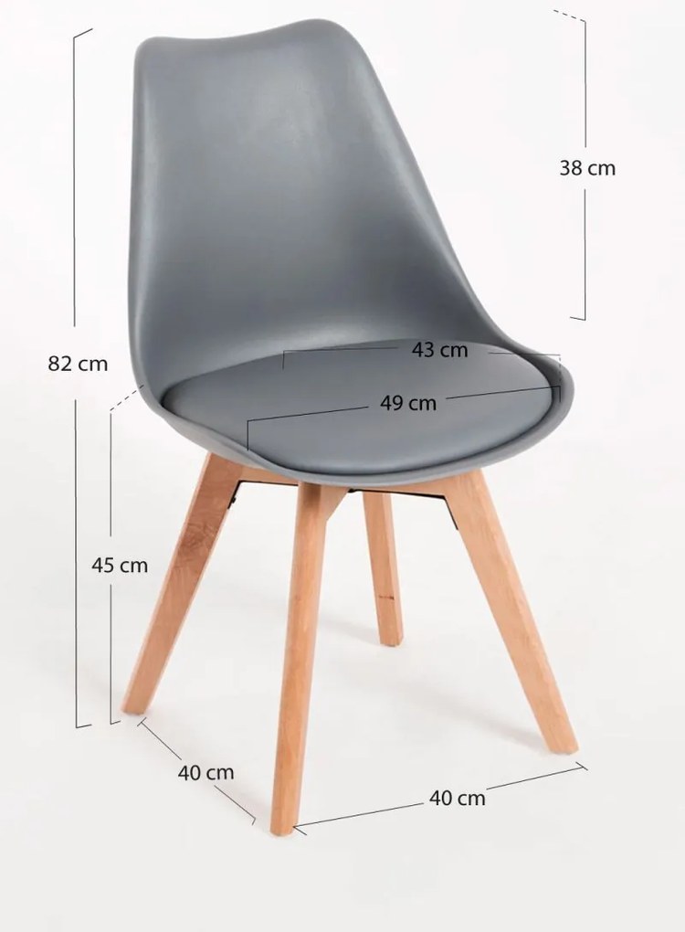 Cadeira Synk Basic - Cinza escuro