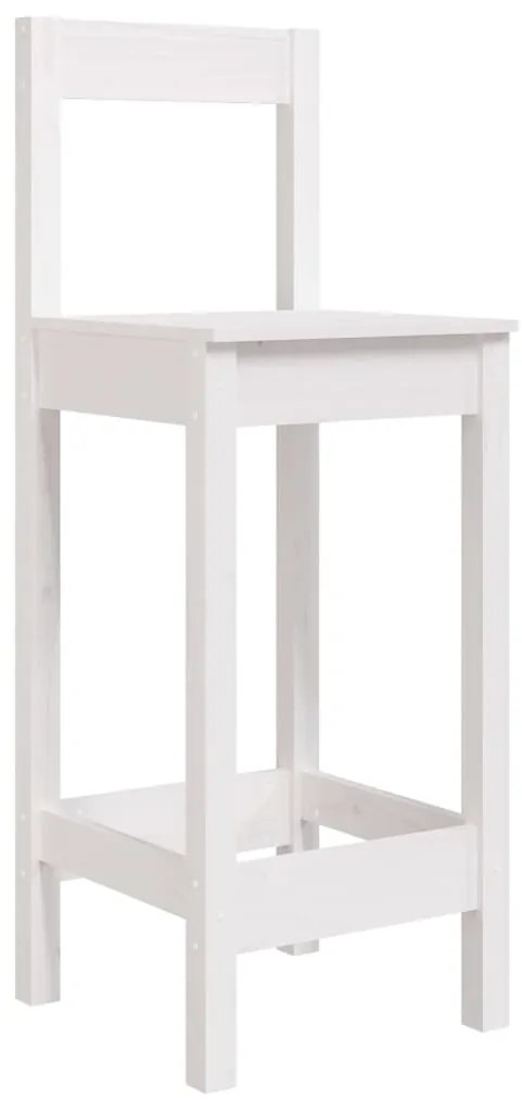 Cadeiras de bar 2 pcs 40x41,5x112 cm pinho maciço branco