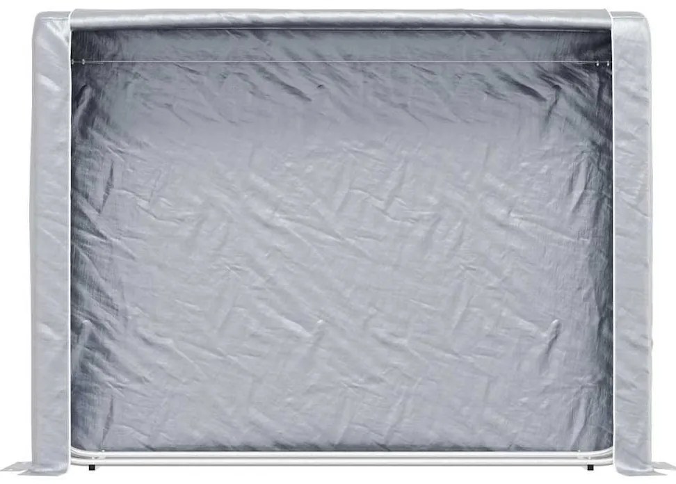 Rack de lenha com tampa de chuva 200x25x150 cm aço galvanizado