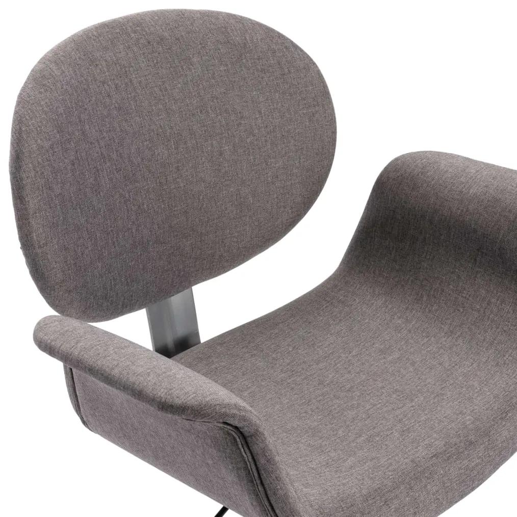 Cadeira de jantar giratória tecido cinzento