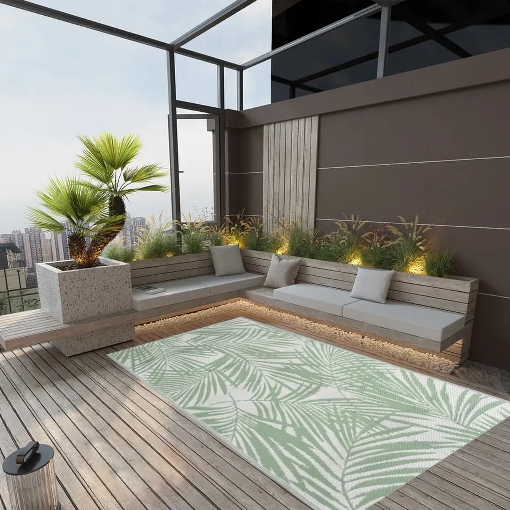 vidaXL Tapete de exterior 160x230 cm ARAKIL PP verde