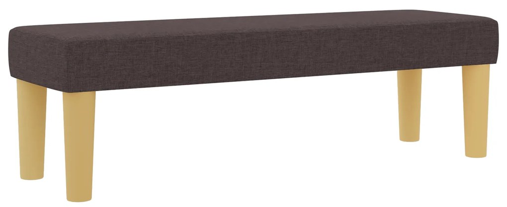 Cama Box Spring com Colchão e Banco Castanho Escuro 120x200 cm Tecido