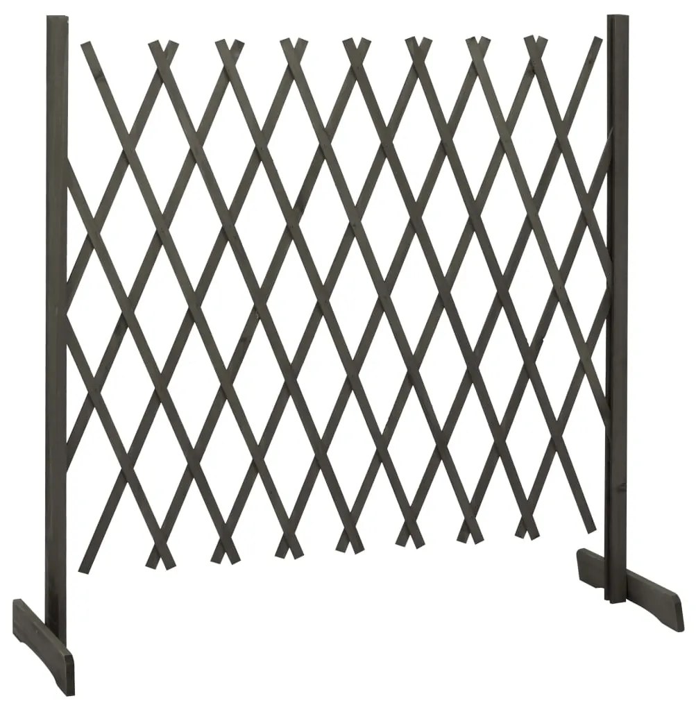 Vedação em treliça para jardim 180x100 cm abeto maciço cinzento