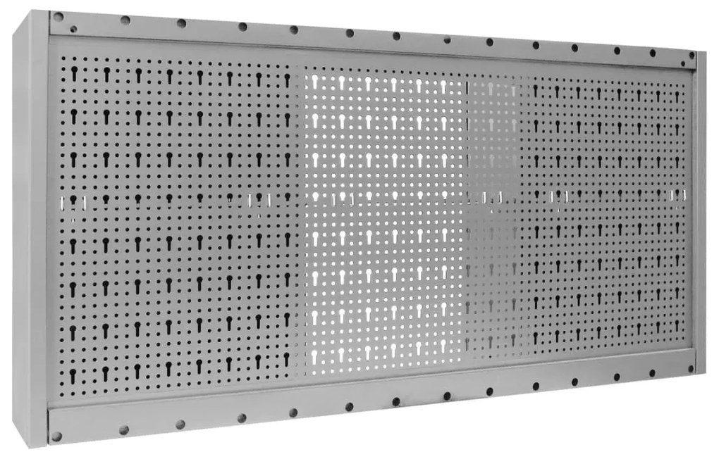 Armário ferramentas parede industrial metal cinzento e preto