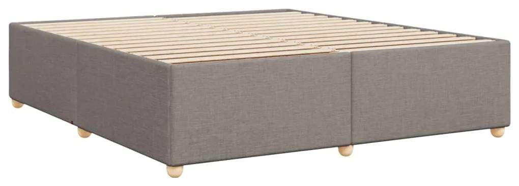 Cama sem colchão 180x200 cm tecido castanho-acinzentado