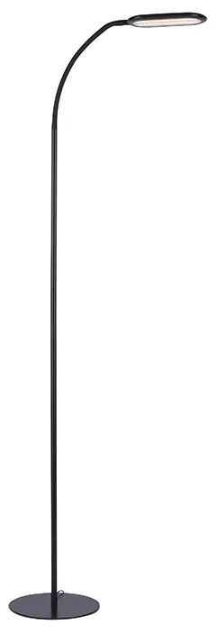 Candeeiro de pé moderno preto com dimmer e LED - Kiril Moderno