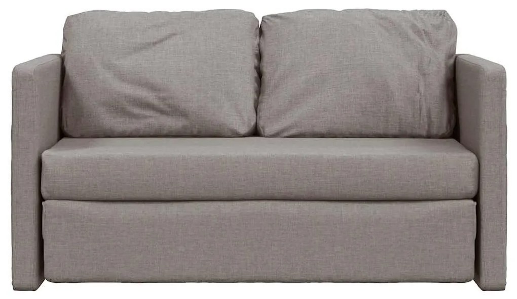 Sofá-cama sem pés 112x174x55 cm tecido cinza-acastanhado