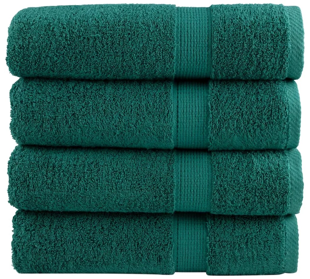 Toalhas de banho premium SOLUND 4 pcs 100x150 cm 600 gsm verde