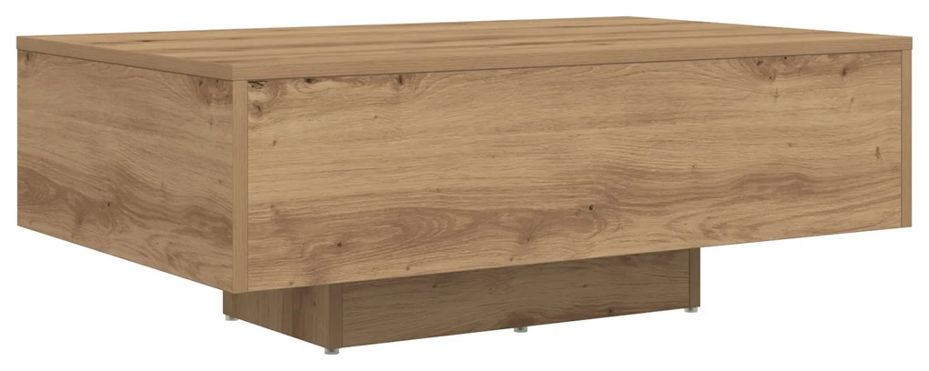 Mesa de centro vidaXL com luzes LED Carvalho Artesanal 85x55x31 cm