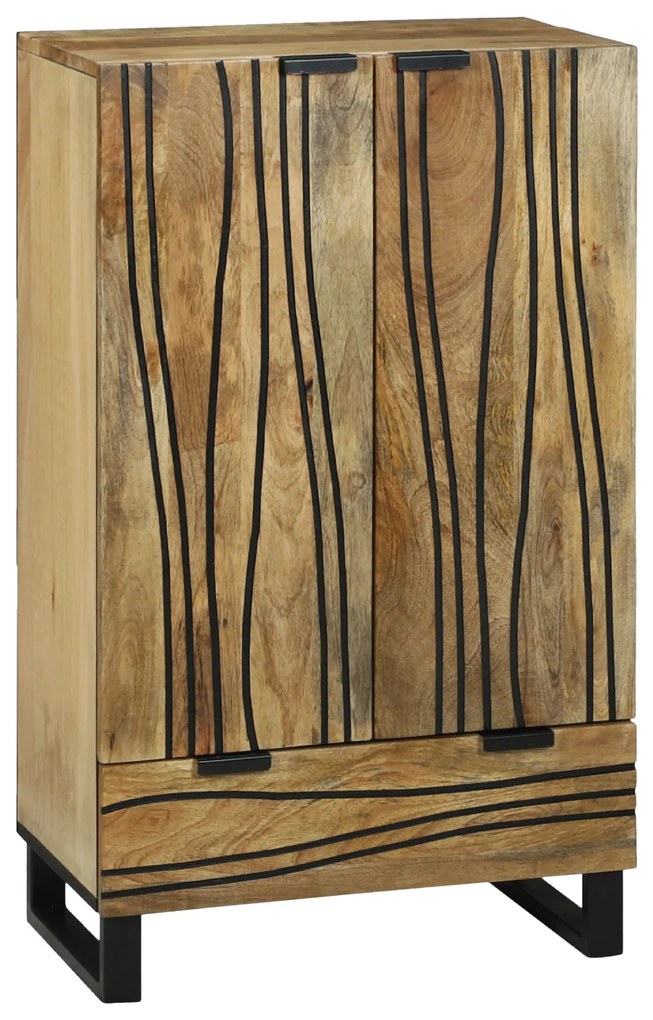 vidaXL Highboard 60x33.5x100 cm Madeira Sólida de Manga