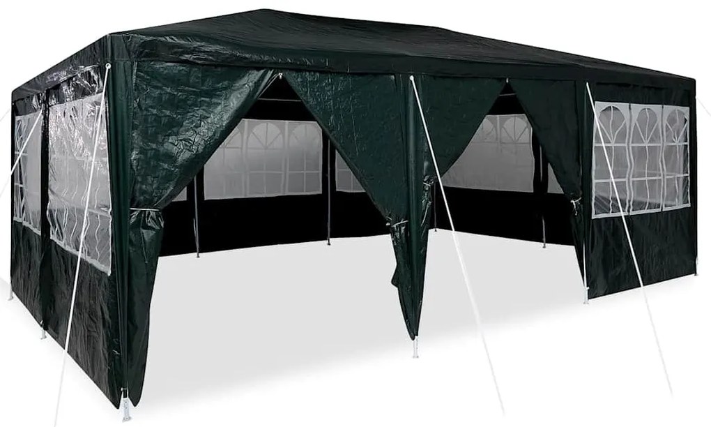 Tenda de Festa com 10 Lados Verdes 6x4 m PE