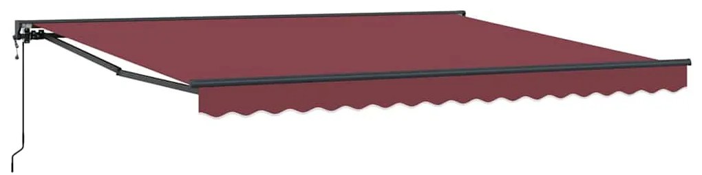 Toldo Semi-Cassete Elétrico Manual Vermelho Borgonha 400x300 cm