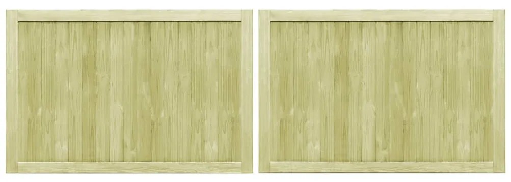 Portões de jardim 2 pcs 300x100 cm pinho impregnado