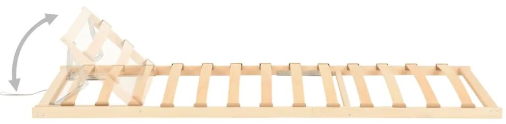 Estrado de ripas com 13 ripas cabeceira ajustável 90x200 cm