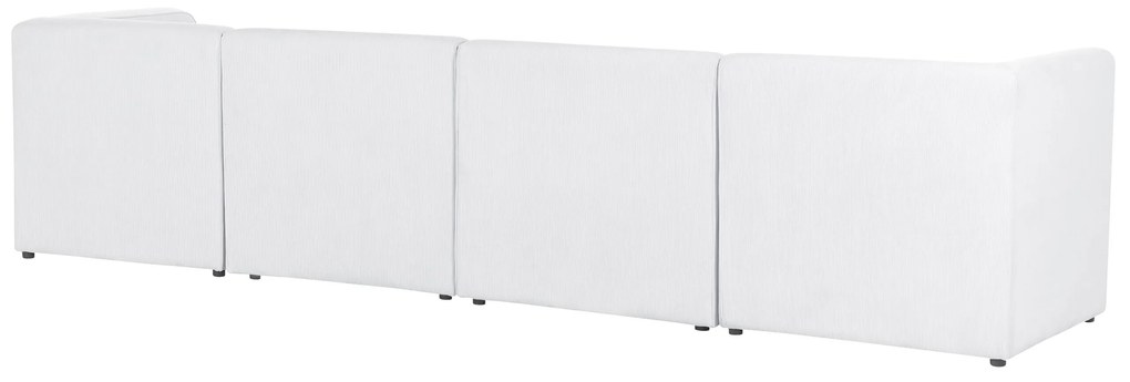 Sofá modular de 4 lugares em bombazine branco sujo LEMVIG Beliani