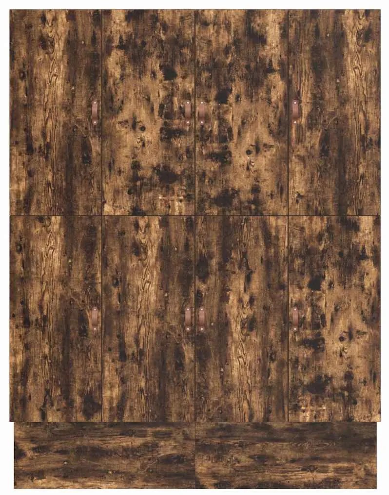 Estrutura de Cama de Armazenamento Carvalho Defumado 180x200 cm
