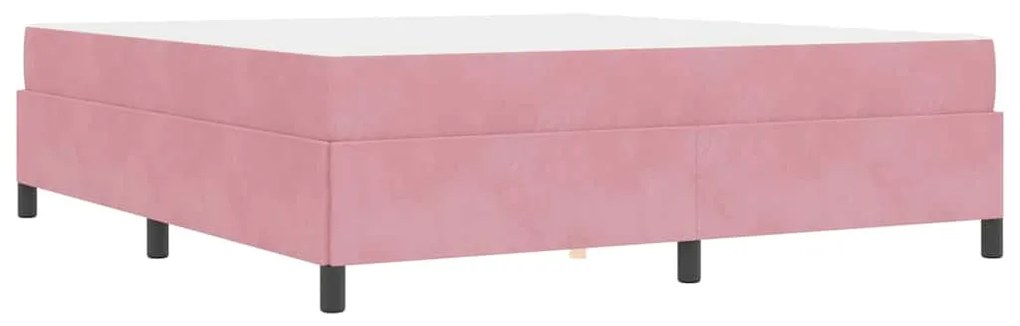 Estrutura da Cama Outros Rosa e branco 180 x 200 cm Veludo