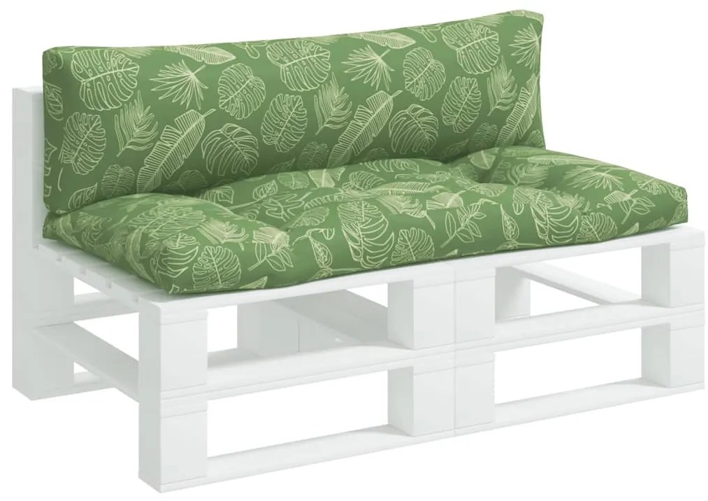 Almofadões p/ móveis paletes 2 pcs tecido oxford padrão folhas