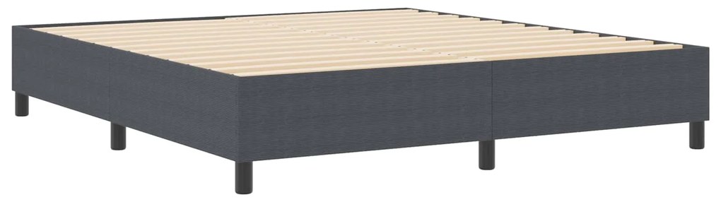 vidaXL Estrado de cama plataforma Cinza Escuro 180 x 200 cm tecido