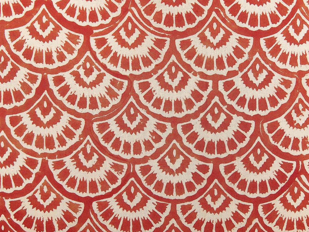 Conjunto de 2 almofadas decorativas vermelhas e brancas 45 x 45 cm RHUS Beliani