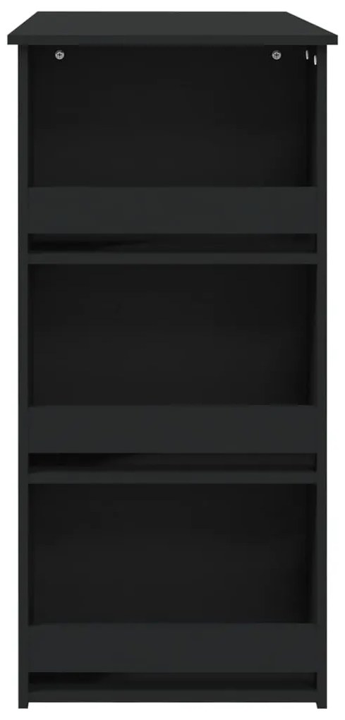 Mesa de bar c/ prateleiras derivados de madeira preto