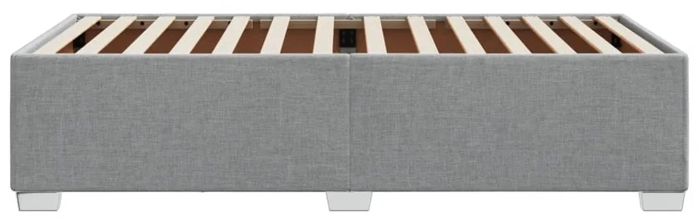 Estrutura de cama sem colchão 90x190 cm tecido cinzento-claro