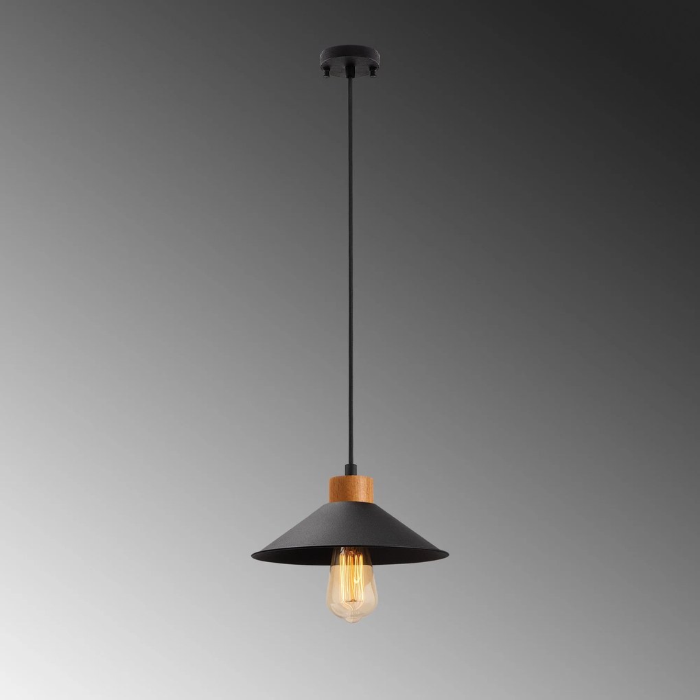 Candeeiro Suspenso GMN-00003 – Preto – 103 x 24 cm